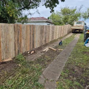 Timber fence constructed by harrison's handyman
